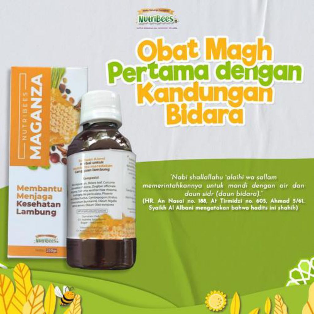 Jual NUTRIBEES MAGANZA UNTUK OBAT MAAG, GERD, RADANG USUS 250g | Shopee ...