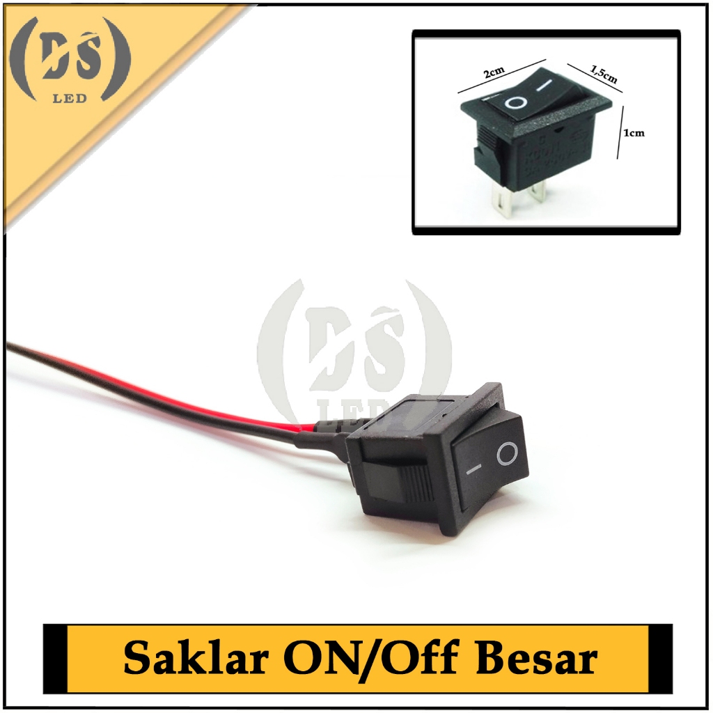 Jual Saklar On Off Besar 2pin Plus Kabel / Sakelar On/Off Sedang Kabel ...