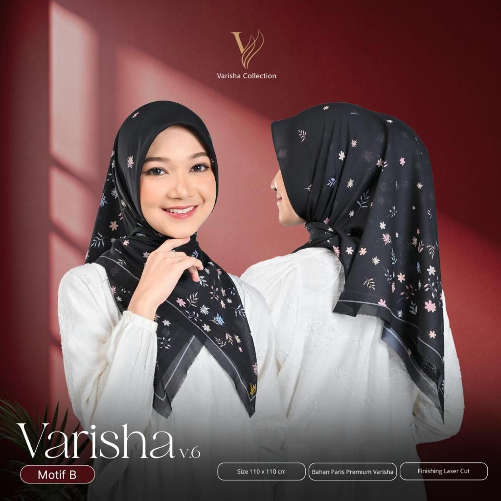 Jual Varisha Hijab Segi Empat Premium Motif B - Box | Shopee Indonesia