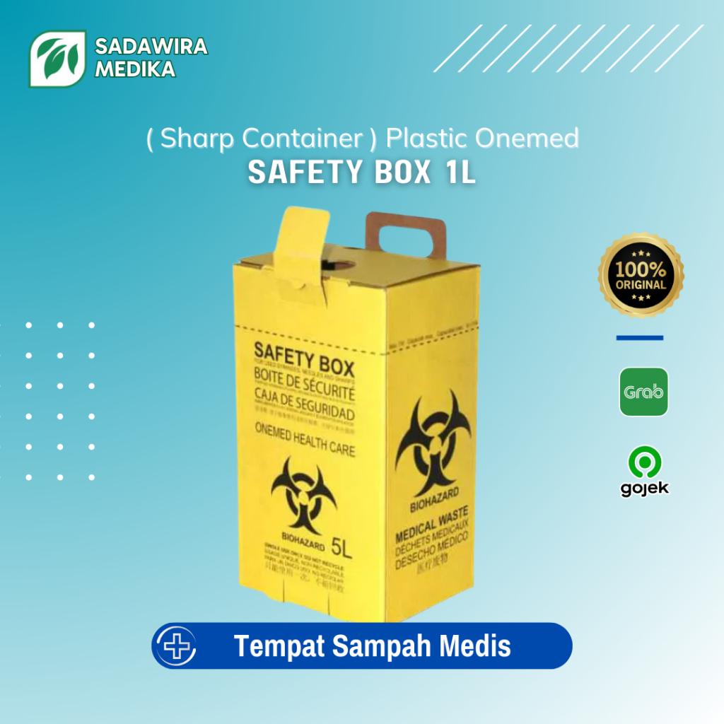 Jual Safety box 1L ( Sharp Container ) Plastic Onemed | Shopee Indonesia
