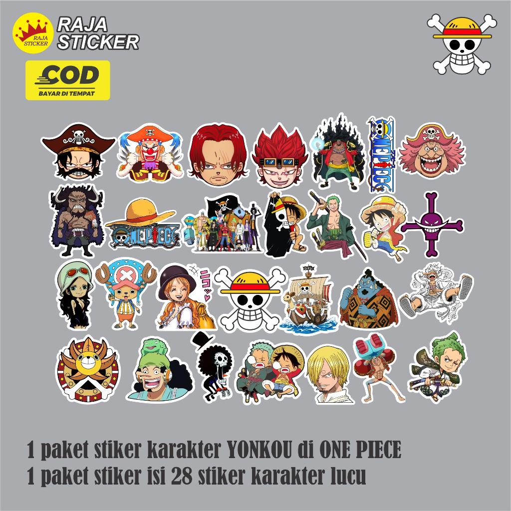 Jual Stiker Anime Karekter Yonkou di Serial One Piece - Sticker case hp ...