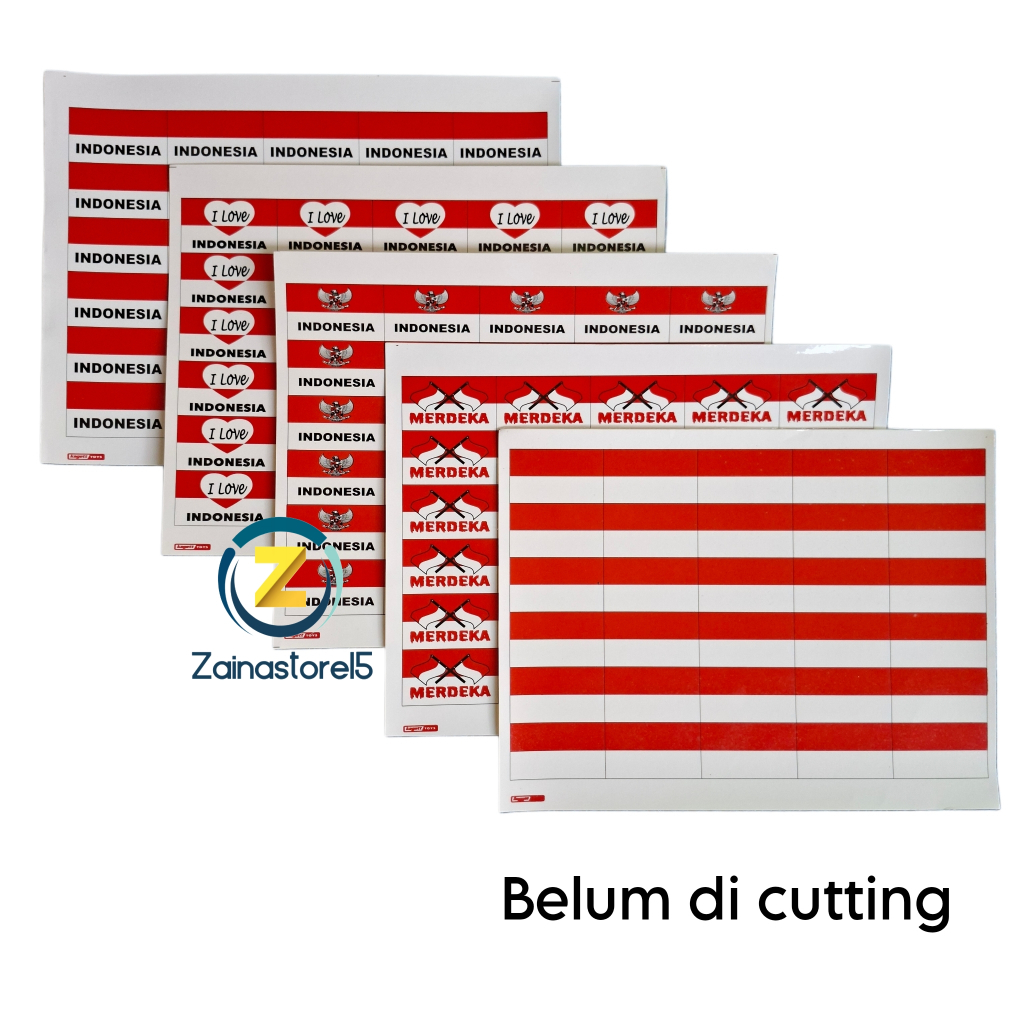 (isi 30pcs) stiker pipi / stiker merah putih / stiker bendera tempelan HUT RI 17 agustus