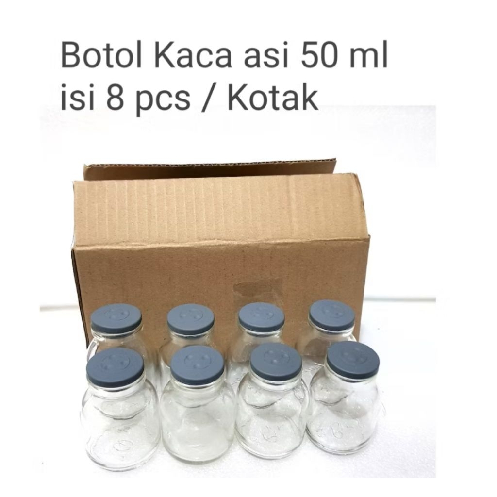 Jual BOTOL KACA 50 ML BARU/BOTOL ASI/BOTOL KACA BARU/ORIGINAL/FREE ...