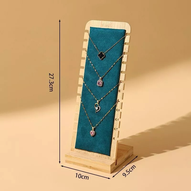 Jual kayu bambuPerhiasan display kalung rak yang dapat dilepas panjang ...