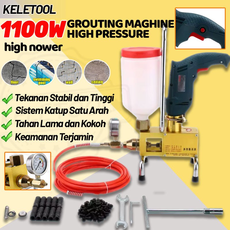 Jual Mesin pengisi tegangan tinggi listrik 1100W Mesin Suntikan Beton