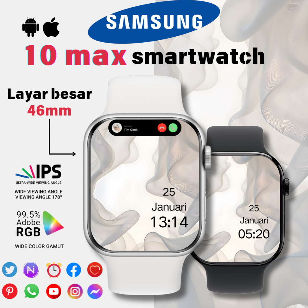 Jual （COD)【 100% Original】Samsung Smartwatch Watch 10 Pro Max Jam