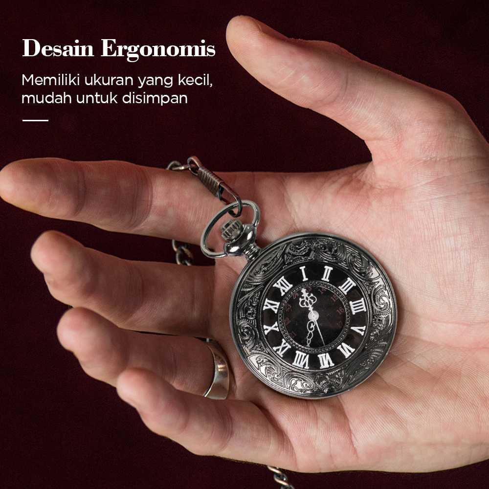 Jual Jam Saku Antik Vintage Pocket Watch Quartz Necklace Pendant