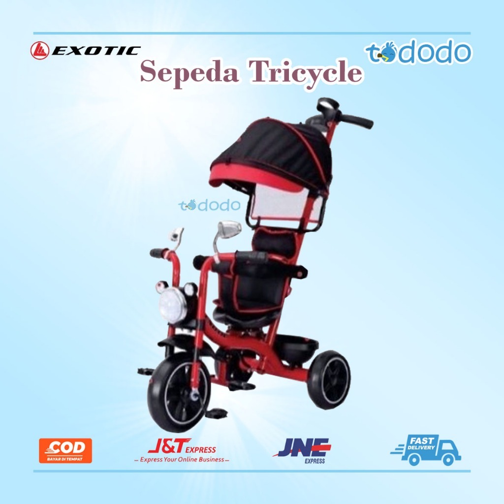 Jual Sepeda Roda Tiga EXOTIC ET 1269 Kursi Putar Music Tricycle ...