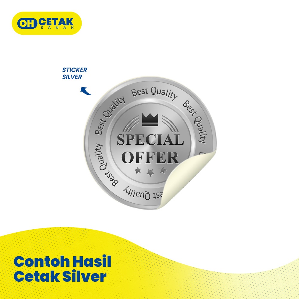 Jual Cetak Stiker Silver/ Print Sticker Label Metallic Silver / Gold A3 ...