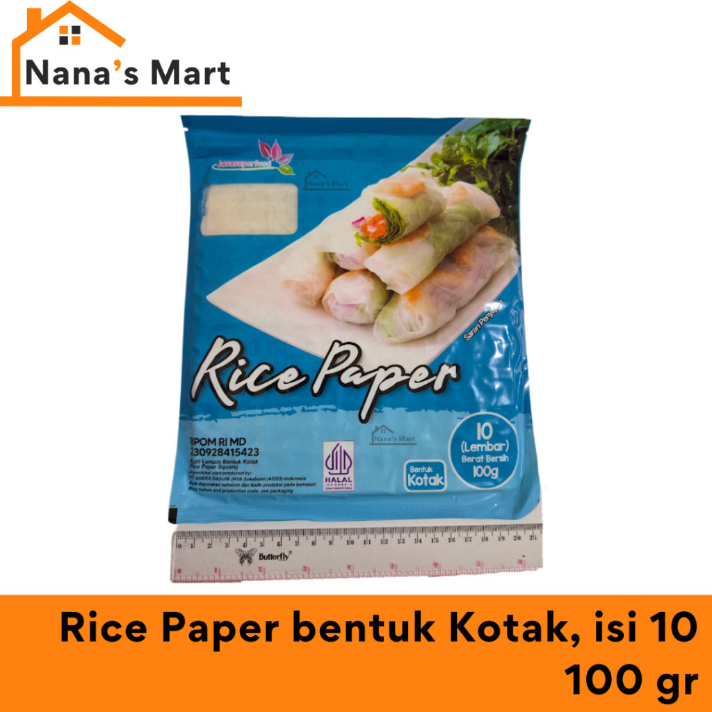 Jual Rice Paper Petak/ Kotak isi 10 Lembar/ Banh Trang High Quality ...