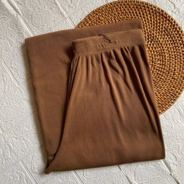 Celana Kulot Jumbo Wanita Rib Knit Anti Kusut