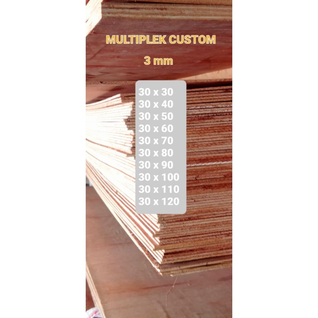 Jual Triplek custom Meranti Campur 3mm plywood multiplek halus lebar ...