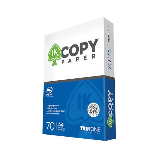 Jual Kertas HVS A4 70 GSM IK COPY PAPER - (1 Rim 500 Lembar) | Shopee ...