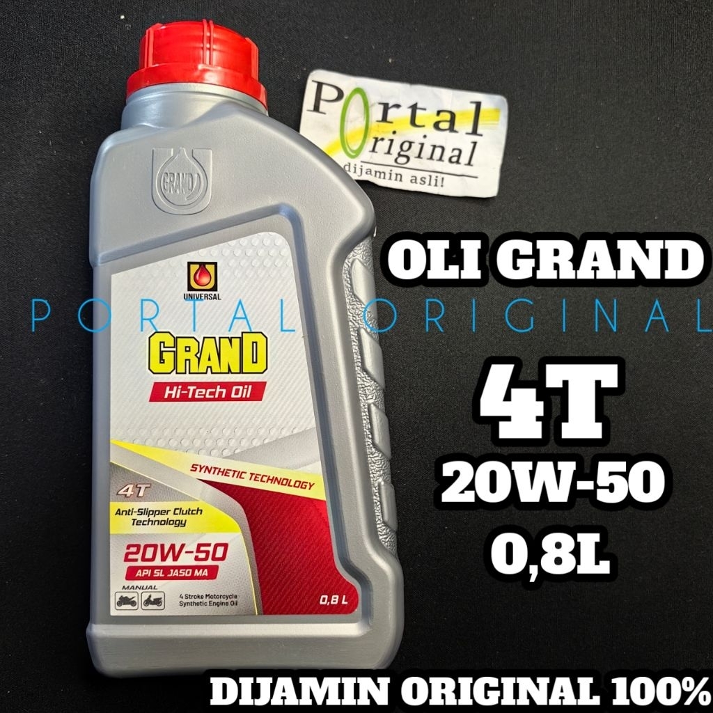 Jual Oli grand Hi-tech oil 0,8 Liter 4T 20W-50 dijamin original 100% ...