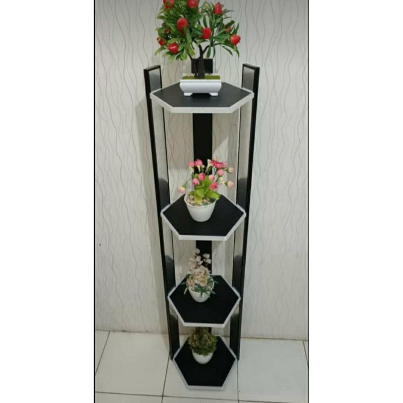 Jual Rak Lantai Hexagonal 4 Susun | Shopee Indonesia