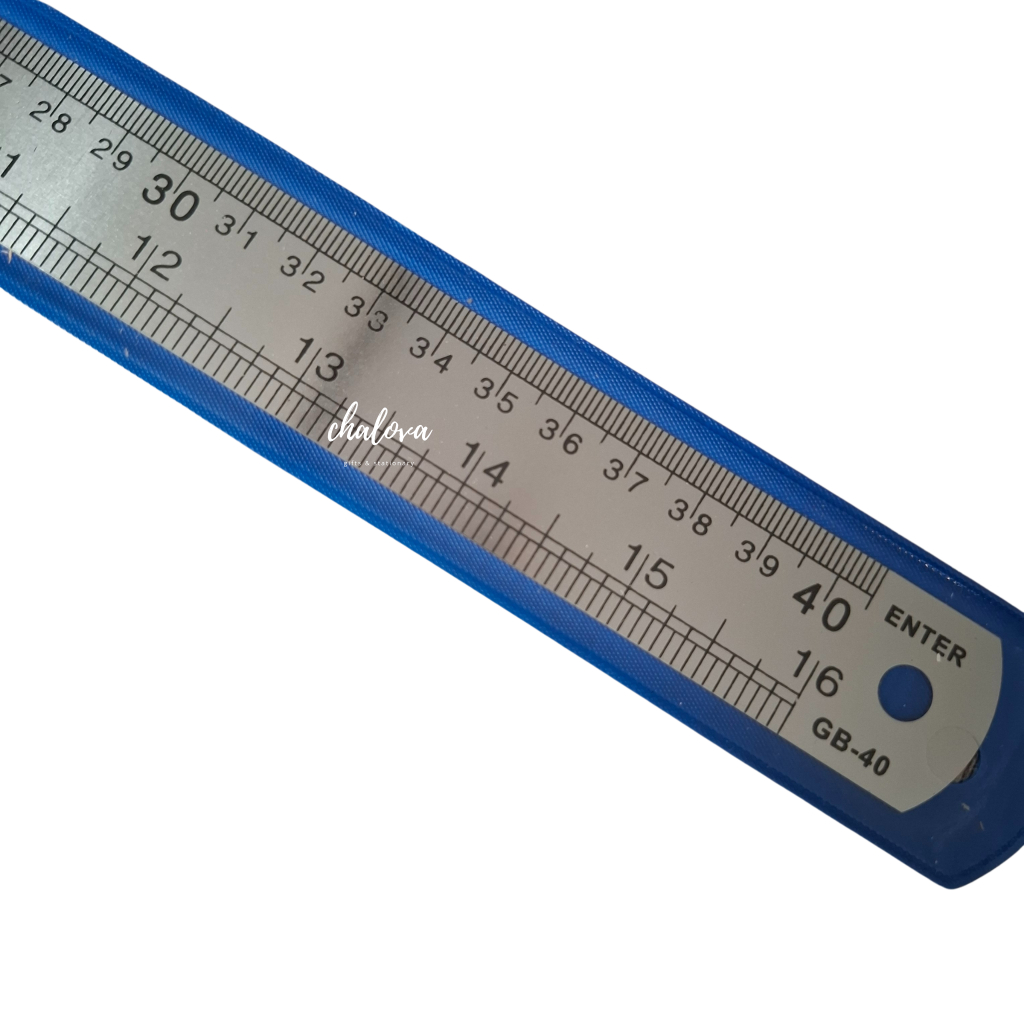 Jual [PCS] PENGGARIS BESI ENTER 40 CM / STAINLESS STEEL RULER ...
