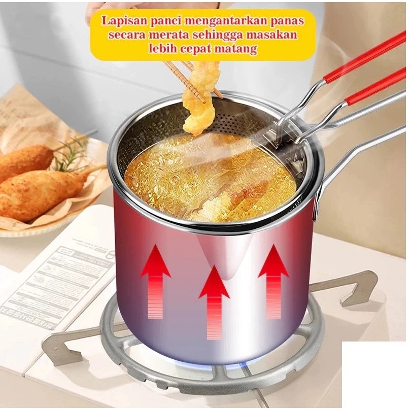 Jual Mini Deep Fryer Set 4 in 1 Panci Multifungsit Penggorengan Rebus ...