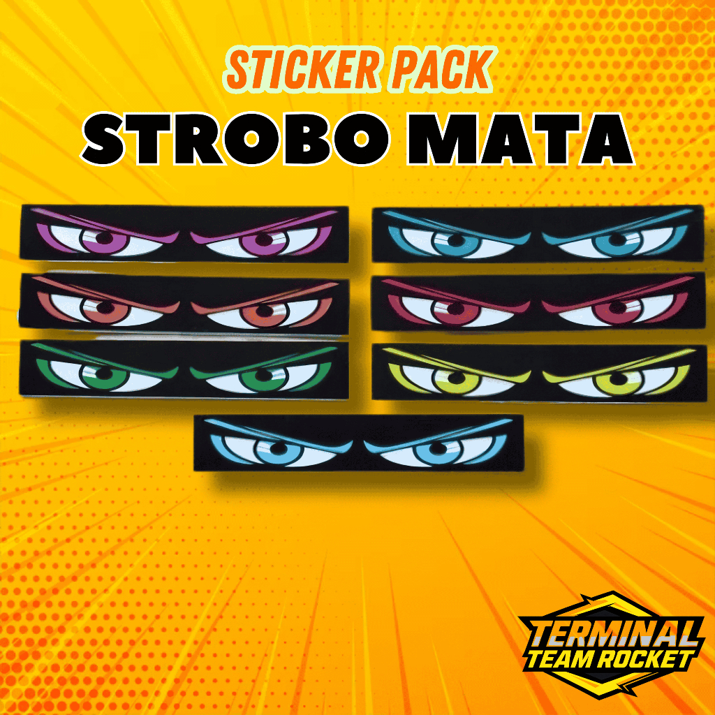 Jual Stiker Strobo Mata Isi 7 original laminasi anti air / Sticker ...