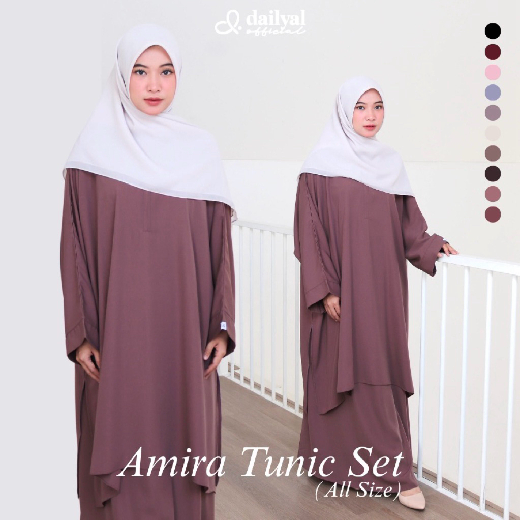 Jual DAILYAL - Amira Tunik Set (atasan tunik batwing dan rok) | Shopee ...
