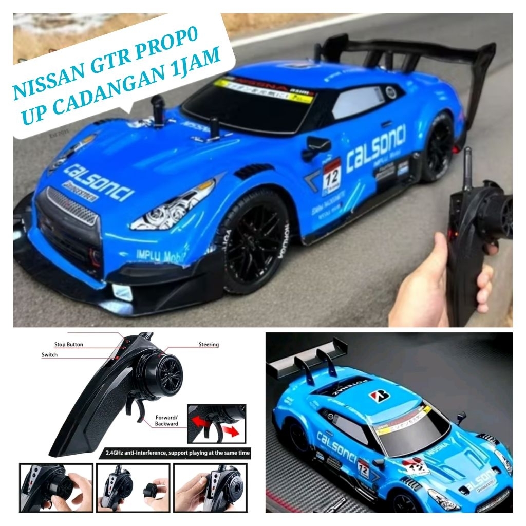 Jual MOBIL REMOTE CONTROL RC DRIFT 1:14 PROPO NISSAN GTR MUSTANG ...