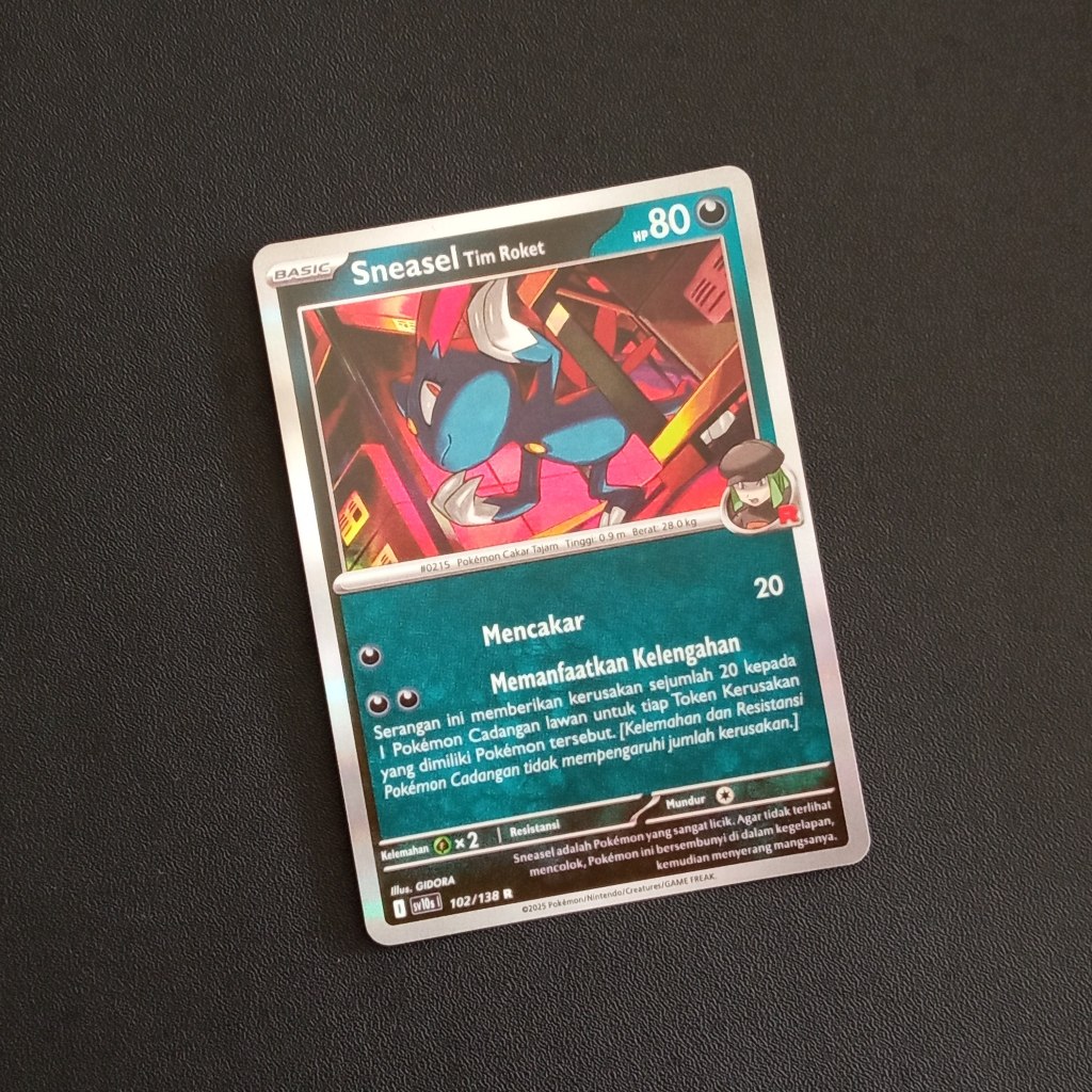 Jual Sneasel Tim Roket R sv10s Kehadiran Juara Pokemon TCG Indonesia ...