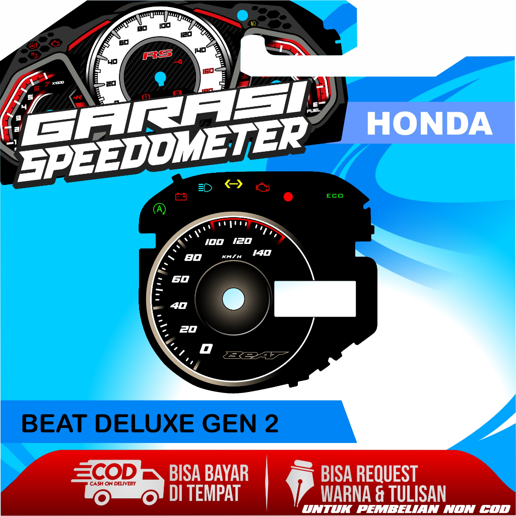 Jual PAPAN SPEEDOMETER CUSTOM HONDA BEAT DELUXE GEN 2 panel spidometer ...