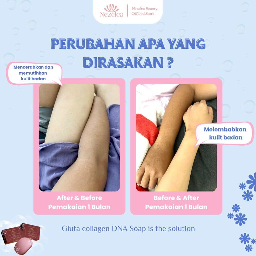 NEZELEA- Sabun Mandi Gluta Collagen DNA Salmon Paket HEMAT 3 BOX Body Soap Mencerahkan Kulit