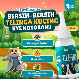 Golden Paw - Ear Cleaner Pembersih Telinga Kucing dengan Bahan Alami Aman untuk Kucing