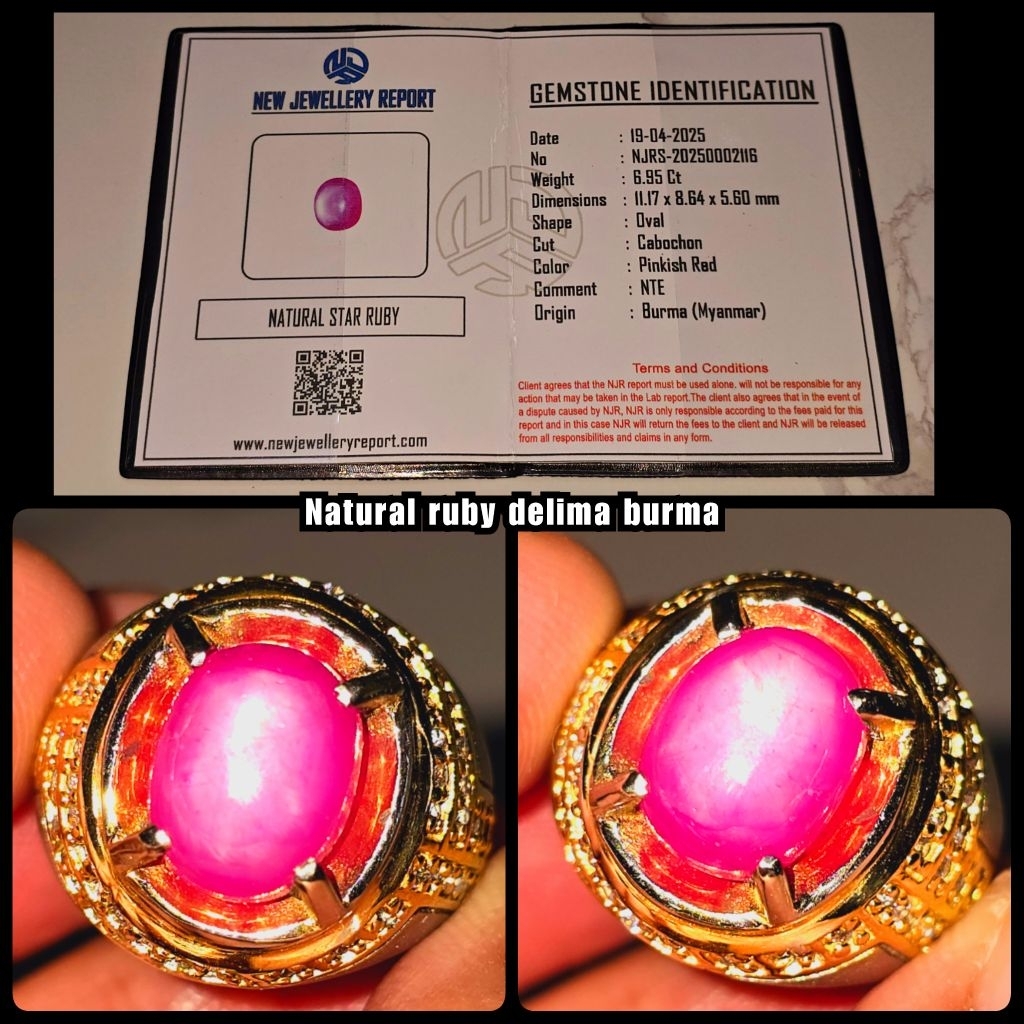 Jual natural ruby delima burma star asli myanmar ( NTE YA ) | Shopee ...