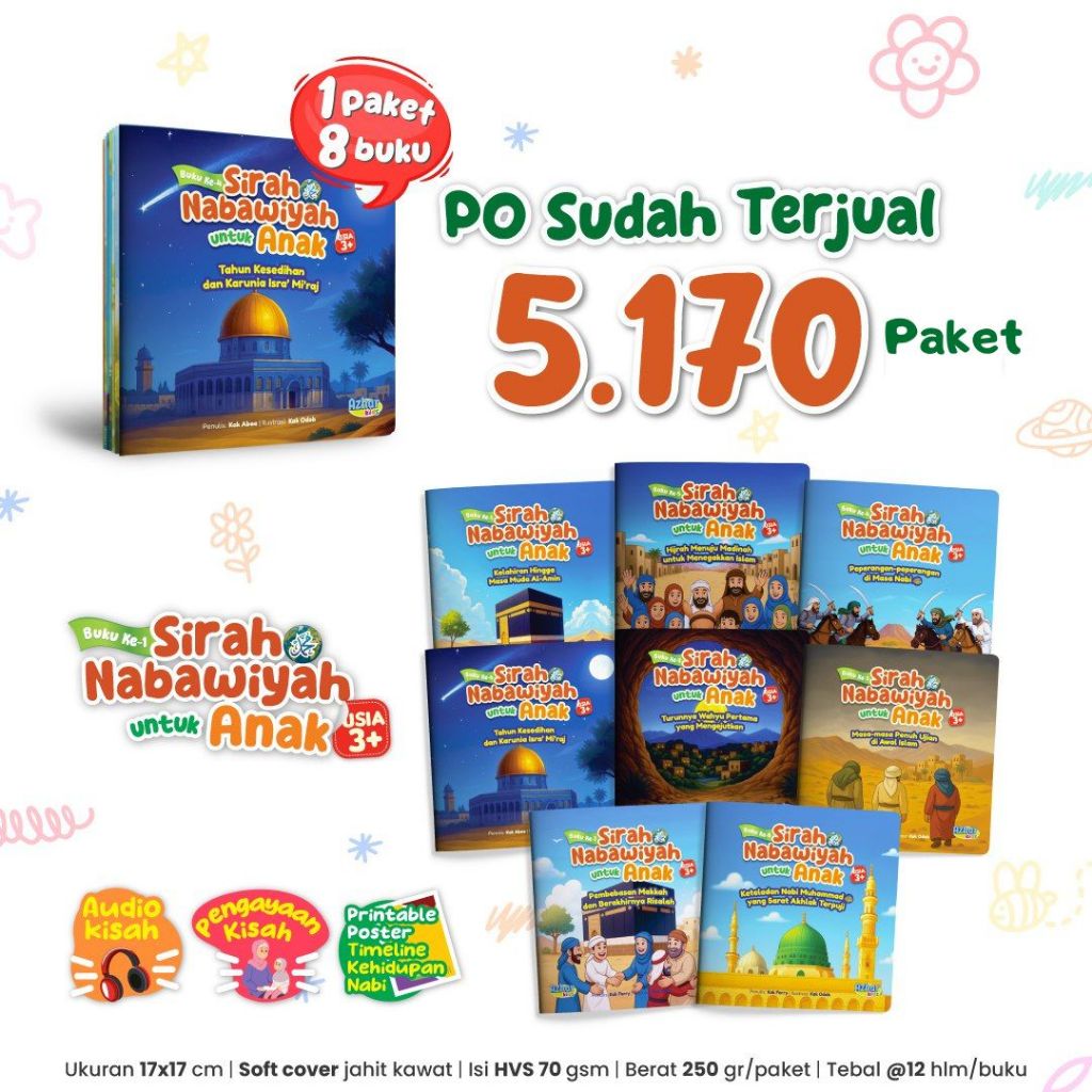 Jual PAKET 8 BUKU Sirah Nabawiyah Untuk Anak Usia 3+ Tahun Bergambar ...
