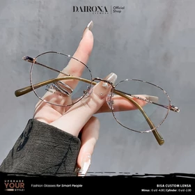 Dairona Eyewear Kacamata Titanium Photocromic Bisa Minus Lensa Blueray Bluecromic Fashion Pria