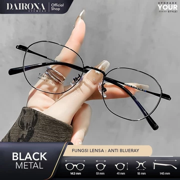 Dairona Eyewear Kacamata Titanium Photocromic Bisa Minus Lensa Blueray Bluecromic Fashion Pria