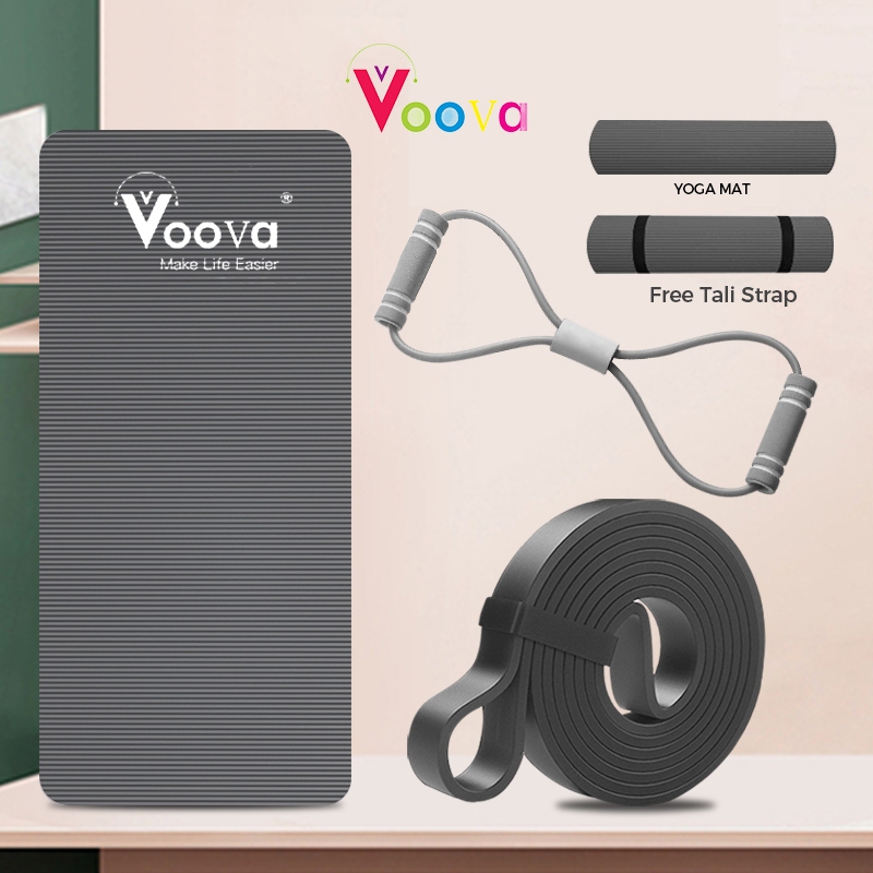 VOOVA Set Olahraga Fitness/ Alat Olahrga/ Paket Olahraga Matras dengan Tali Yoga Elastis/ Paket Sehat/ Sports Set