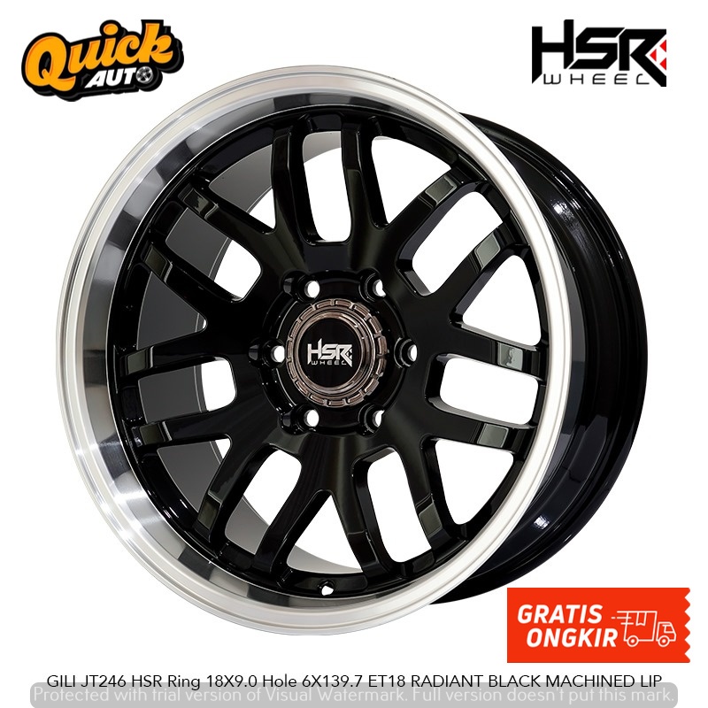 Jual VELG RACING HSR RING 18 6X139,7 HSR GILI FORTUNER PAJERO ...