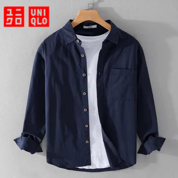 Kemeja Pria Lengan Panjang Casual Slim Fit Bahan Katun