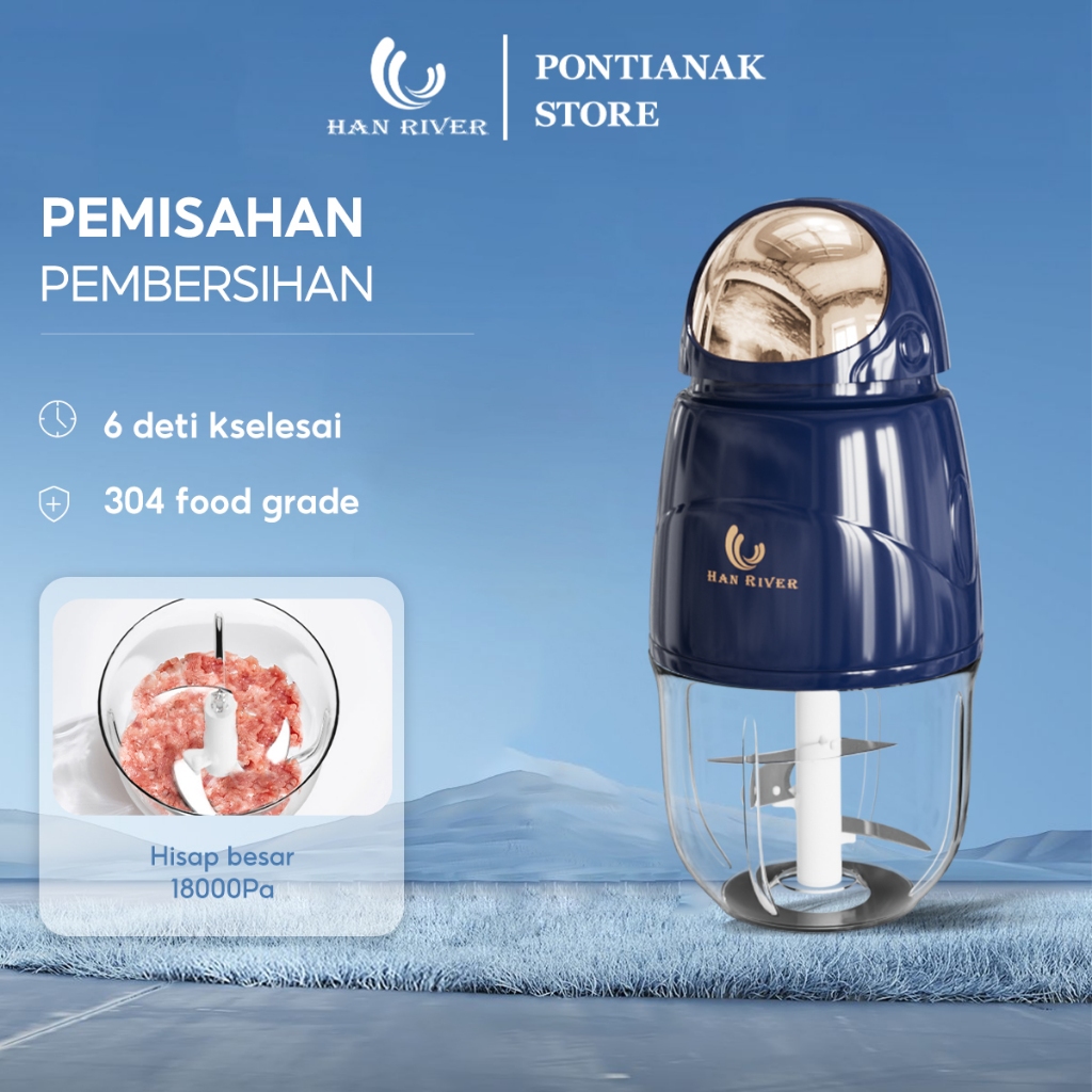 Jual [Pengiriman dari Pontianak]HAN RIVER Blender/Mini Chopper 300ML