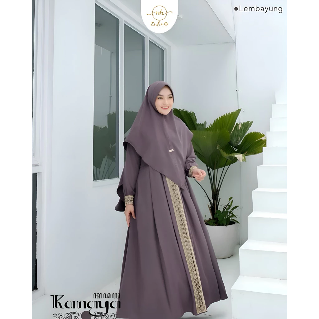 Detail Gamis Kanaya Tampak Depan
