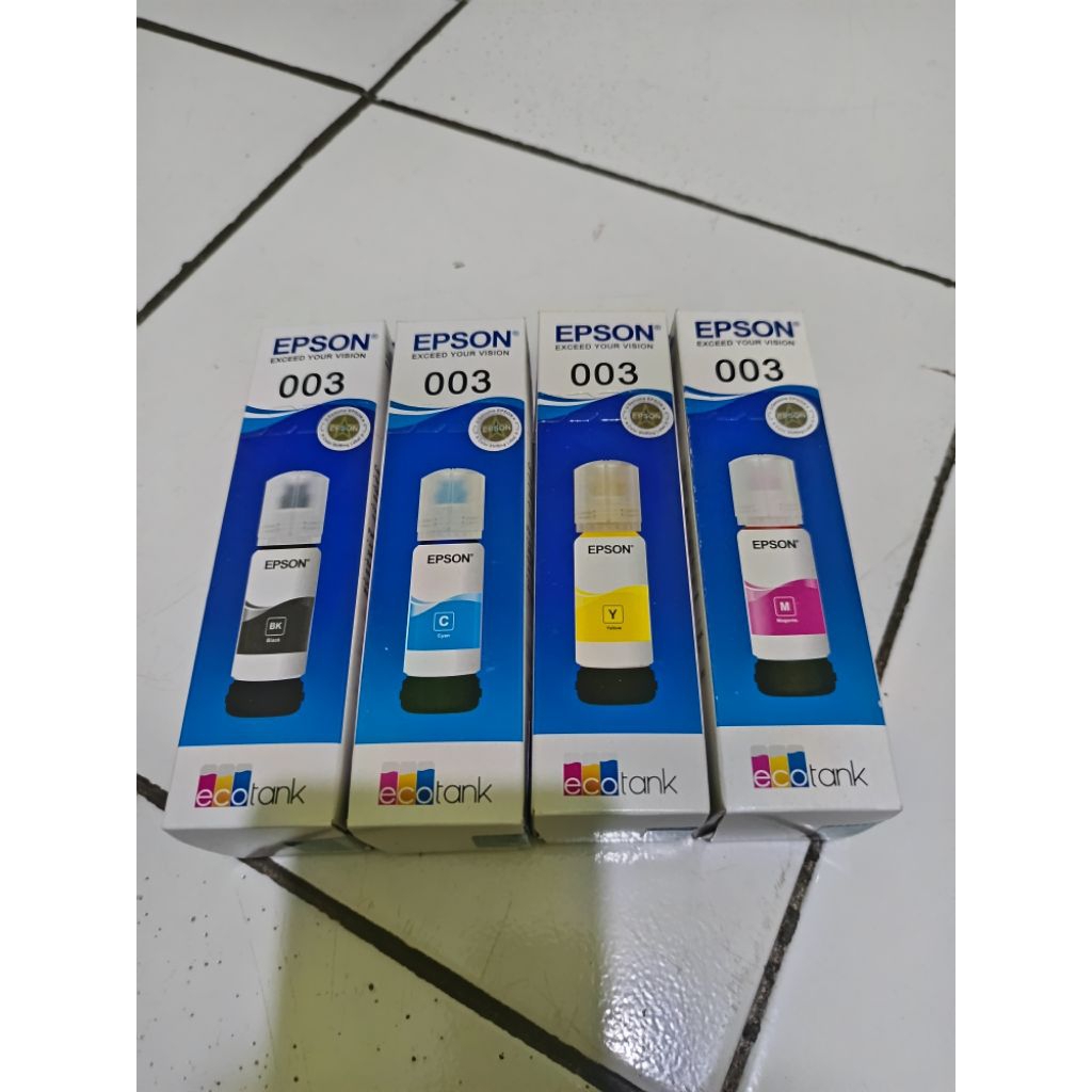 Jual Tinta epson 003 BCYM For Printer L1110, L3100, L3101, L3110, L3150 ...