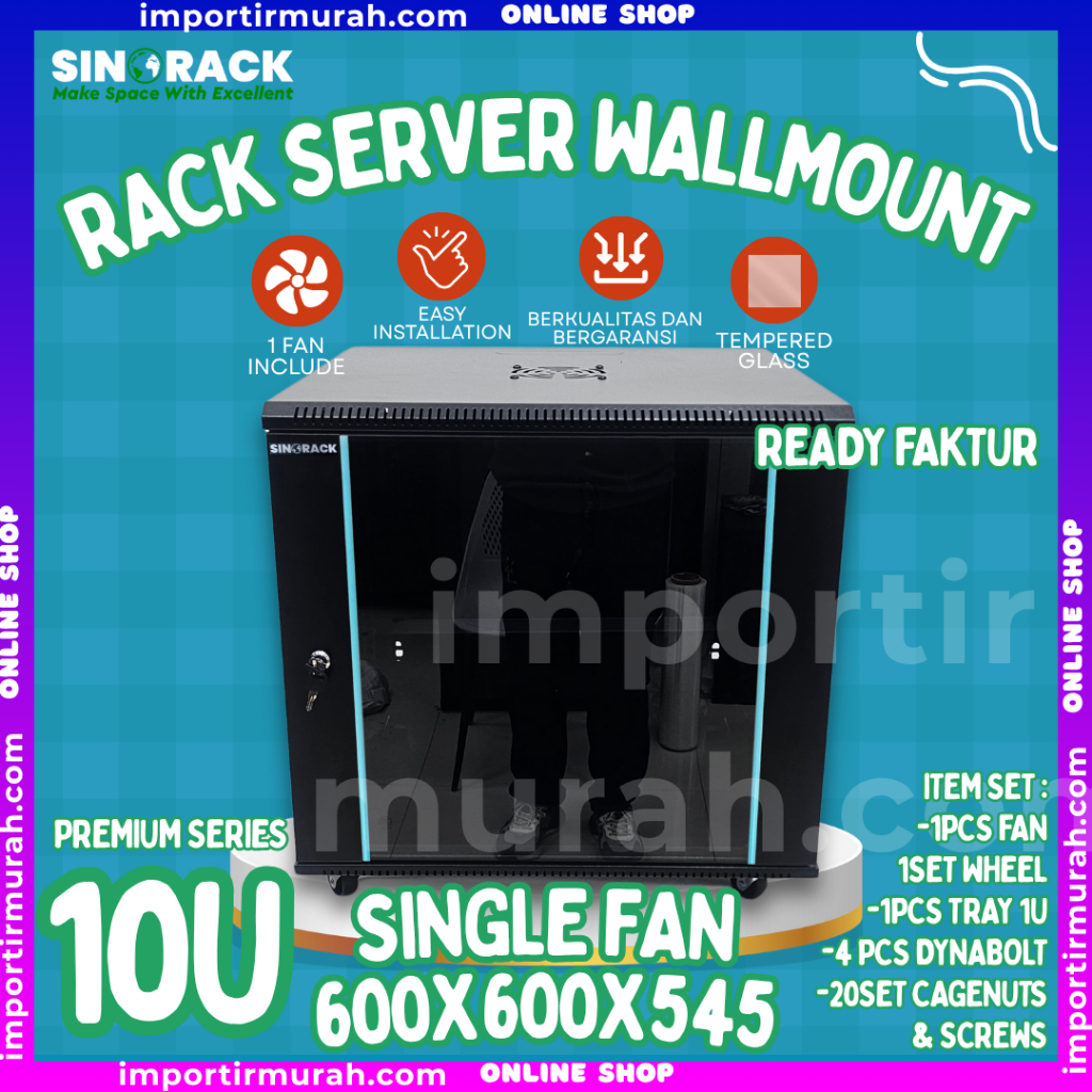 Jual WALL MOUNT 10U RACK SERVER SINGLE FAN Premium Series | Shopee ...