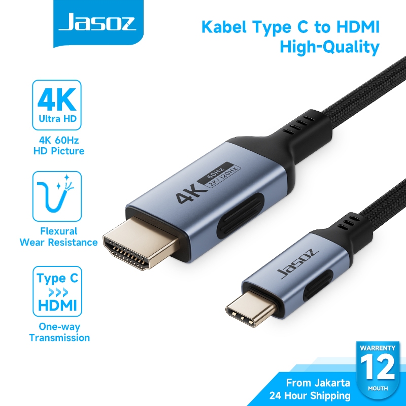 Jual Jasoz Kabel USB Type C to HDCP 2.3 HDMI 4K 60Hz Adapter USB C ...