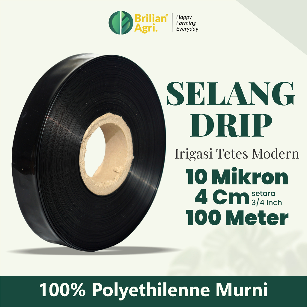 BRILIAN - Selang Drip 10 micron 4 cm 100 meter