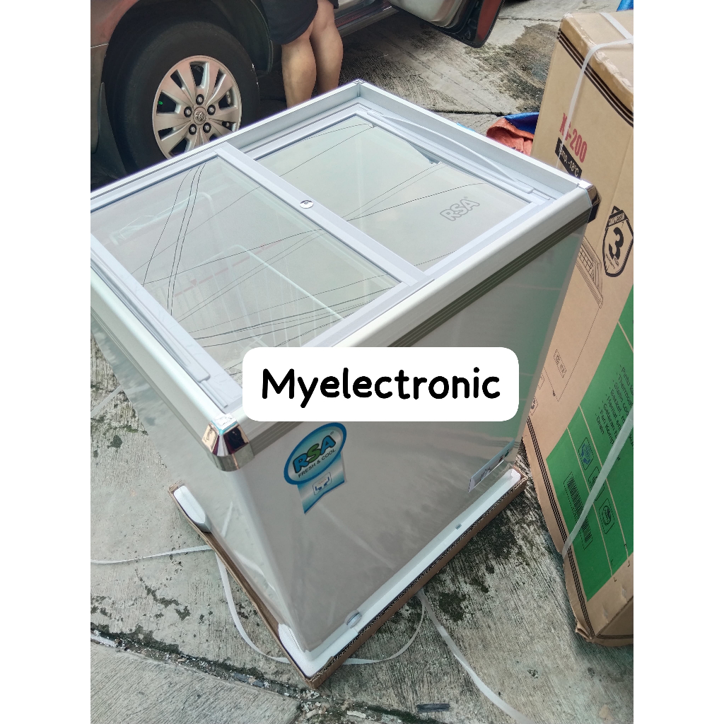 Jual Chest Freezer Pintu Geser Kaca RSA XS-110 Sliding Glass 100 Liter ...
