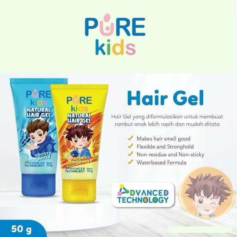 Jual Pure Kids Natural Hair Gel 50ml / Perawatan rambut anak / pomed ...