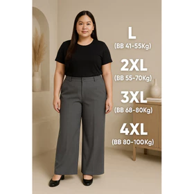 Celana Kulot JUMBO Wanita Loose Pants JUMBO Celana Wanita Anti Kusut Celana Kantor Wanita