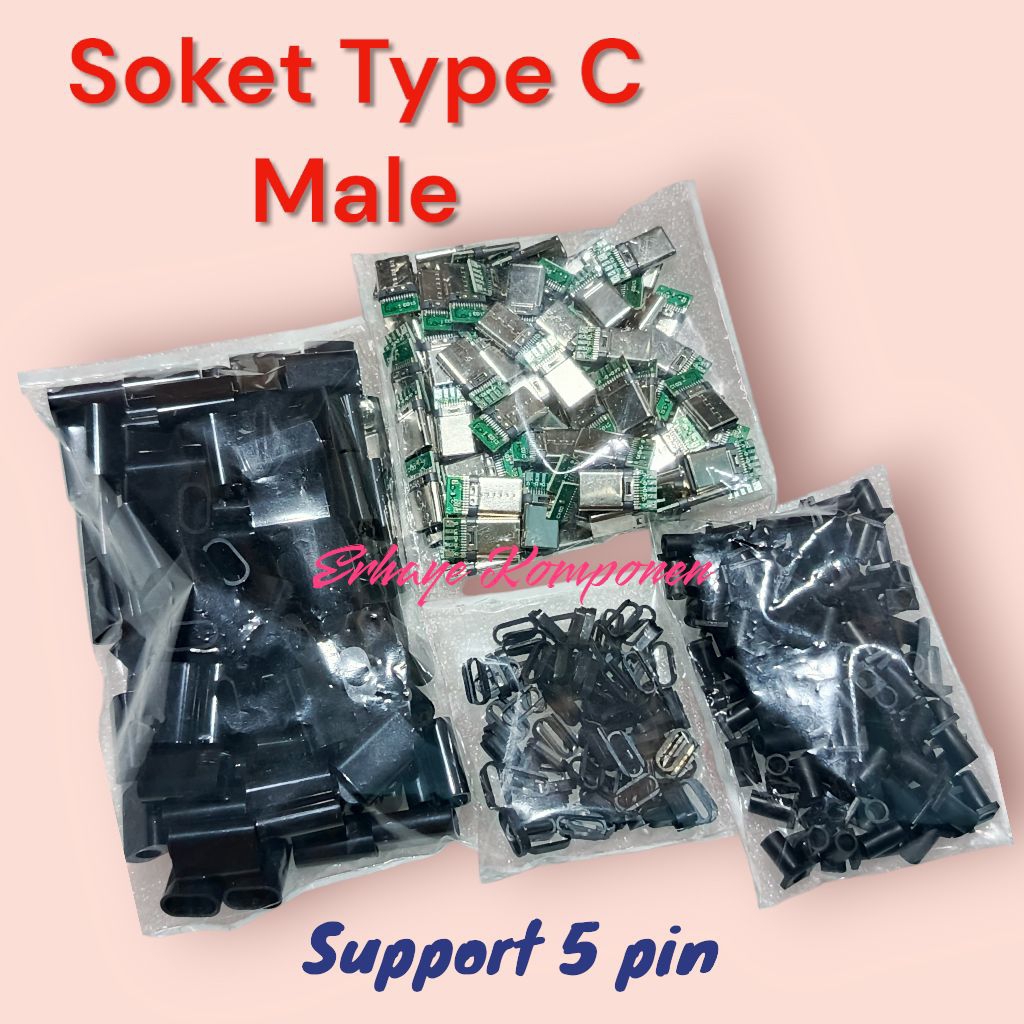 Jual Socket Type C Male / Jack Type C Male / Socket Charger Male ...