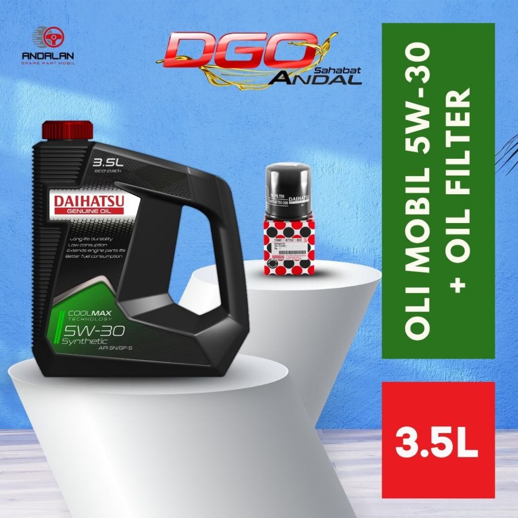 Jual Oli Mesin dan Oil Filter Daihatsu Genuine Oil 5W-30 API SN/GF-5 ...