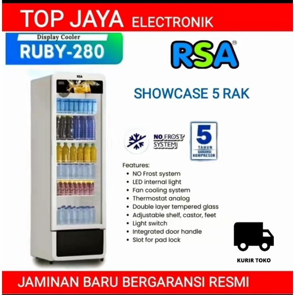 Jual SHOWCASE RSA 1PINTU RUBY TANPA BUNGA ES NEW SERIES | Shopee Indonesia