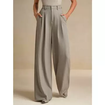 LARSUVE Marla Straight Pants — Celana Panjang Kulot Wanita High Waisted Cullote Pants