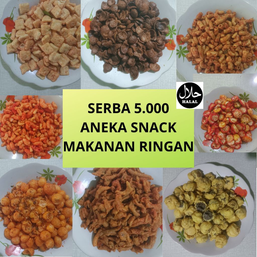 Jual aneka Snack 5000 -+ 120 gram dibungkus dengan plastik standing ...