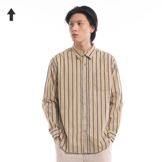 M231 Shift Kemeja Pria Stripe Panjang 1075